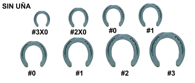 HERRADURAS DE CABALLO SIN UÑA